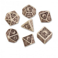 Steampunk Clockwork Dice Set: White/Black
