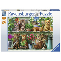 Cats On the Shelf Jigsaw Puzzle 500pc