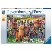 Cute Dogs in the Garden Jigsaw Puzzle 500pc
