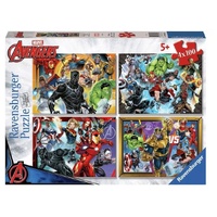 Ravensburger - Disney Marvel Avengers Bumper Pack 4 x 100 Pc