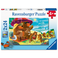 Bear Family Vacations Puzzle 2x24pcs