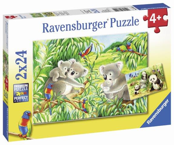 Ravensburger: Sweet Koalas and Pandas Puzzle 2x24pc