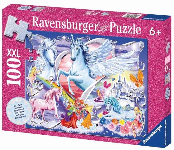 Ravensburger: Amazing Unicorns Glitter Puzzle 100pc