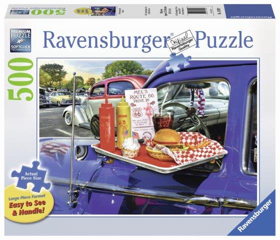 Ravensburger: Drive-Thru Route 66 Puzzle 500pc Large Format