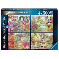 Happy Days No.4: Glorious Gardens Jigsaw Puzzles 4x500pc