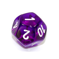 Single Transparent 16mm D12 Dice - Random Colour