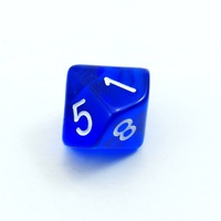 Single Transparent 16mm D10 Dice - Random Colour (0-9)