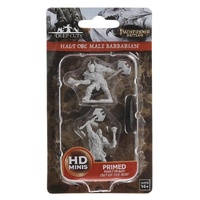 Pathfinder Deep Cuts Unpainted Minis: Male Half-Orc Barbarian