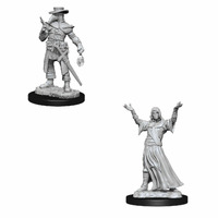 WizKids Deep Cuts Unpainted Miniatures: Plague Doctor & Cultist