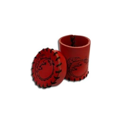 Leather Dice Cup: Red Dragon