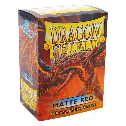 Dragon Shield Sleeves: 100 Box - Matte Red