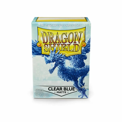 Dragon Shield Sleeves: 100 Box - Clear Blue Matte