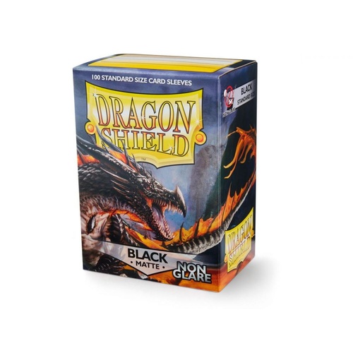 Dragon Shield Sleeves: 100 Box - Non-Glare Black