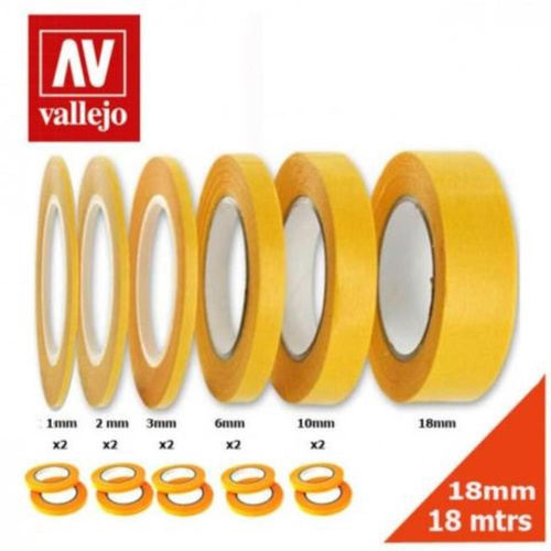 Tools Precision Masking Tape 1mmx18m - Twin Pack
