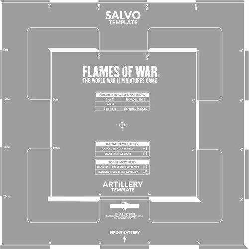 Flames of War: Salvo Template (Etched)