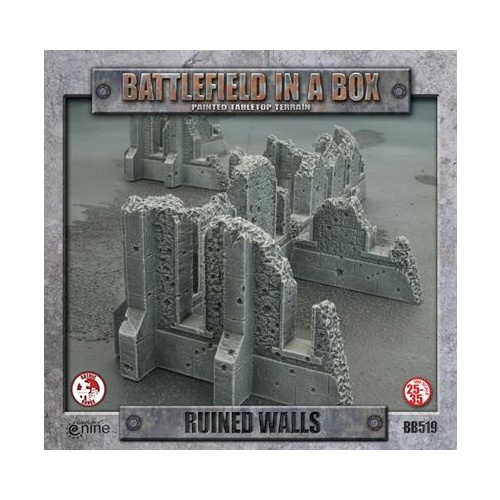 Battlefield in a Box: BB519 Gothic Terrain: Ruined Walls -30mm (5 pc)