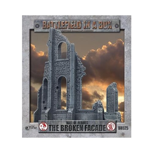 Battlefield in a Box: BB525 Gothic Battlefields - Hall of Heroes Broken Facade - 30mm (2 pc)