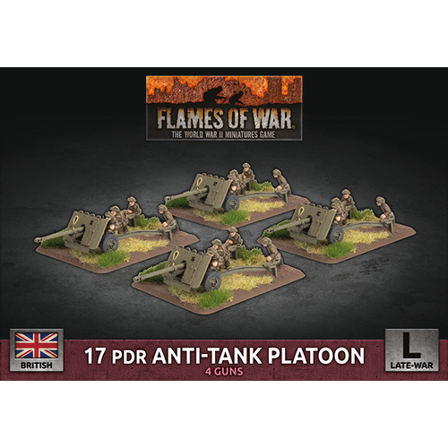 British Late War: BBX52 17 pdr Anti-tank Platoon (Plastic)