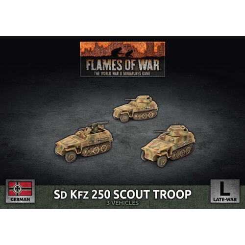 Sd Kfz 250 8cm/7.5cm/2cm Scout Platoon (x3 Plastic)