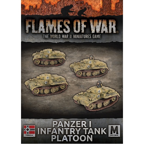 Flames of War: German: Panzer I Infantry Tank Platoon (x4)