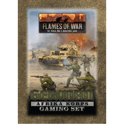 Flames of War: German Afrika Korps Tin (x20 Tokens, x2 Objectives, x16 Dice)