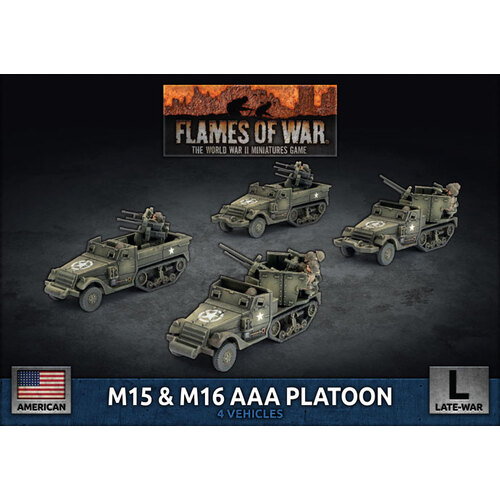 Flames of War: American: M15 & M16 AAA Platoon (x4 Plastic)