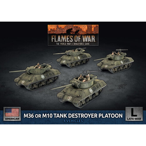 Flames of War: American: M36 and M10 Tank Destroyer Platoon (x4 Plastic)