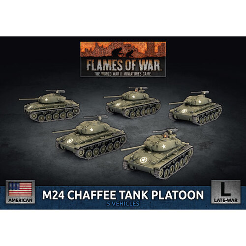 Flames of War: American: M24 Chaffee Tank Platoon (x5 Plastic)