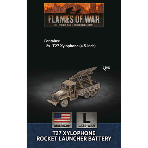 Flames of War: American: T27 Xylophone Rocket Launcher (x4)