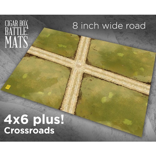 Battle Mat: 4x6 Crossroads (8 inch road)