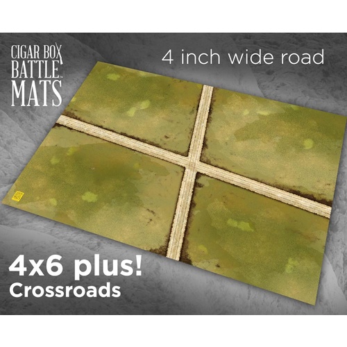 Battle Mat: 4x6 Crossroads (4 inch road)