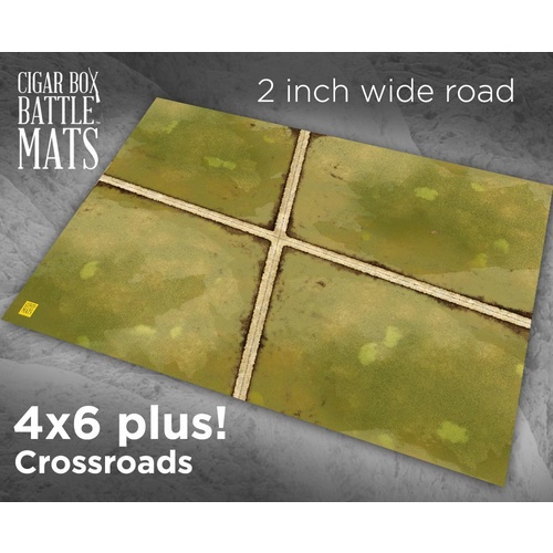 Battle Mat: 4x6 Crossroads (2 inch road)