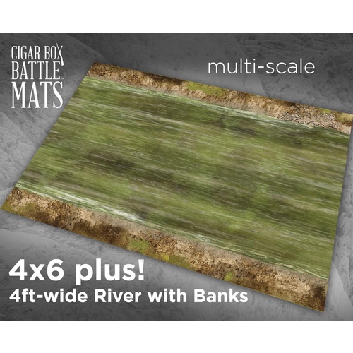 Battle Mat: 4x6 4 Foot Wide River with Banks