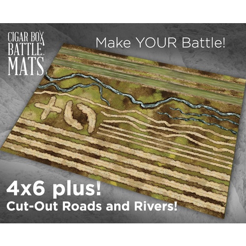 Battle Mat: 4x6 Roads and Rivers