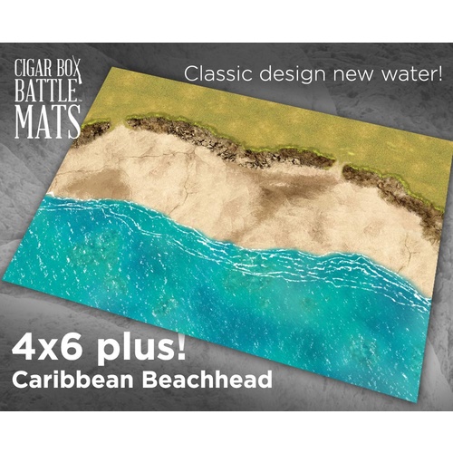 Battle Mat: 4x6 Carribbean Beachhead (6-28mm Scale)