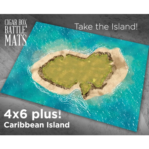 Battle Mat: 4x6 Carribbean Island (6-28mm Scale)