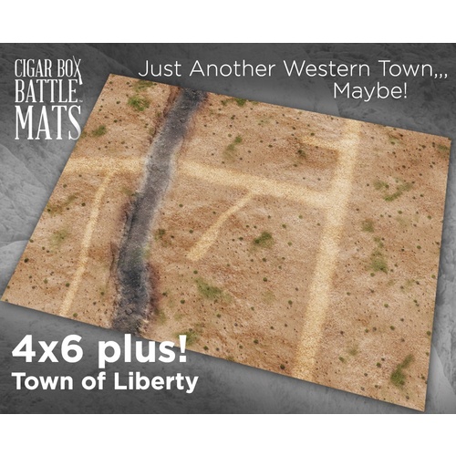 Battle Mat: 4x6 Town of Liberty (10-28mm Scale)