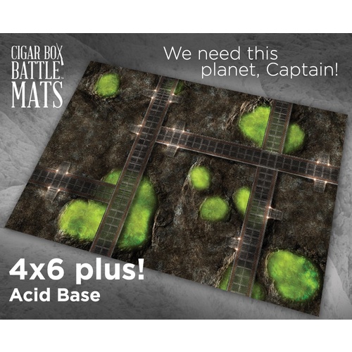 Battle Mat: 4x6 Acid Base (10-28mm Scale)
