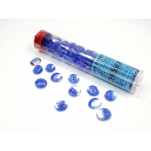 Dark Blue Catseye Glass Gaming Stones 40+