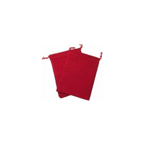 Red Velour Dice Pouch: Large
