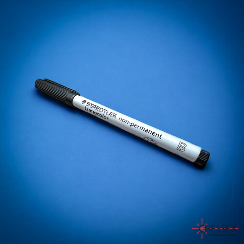 Water Soluble Single Black Marker Broad-Tip (approx 1.0 - 2.5mm)