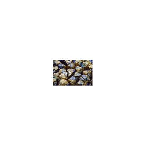Chessex Dice Sets: D10 Gemini Blue-Gold/White (10)