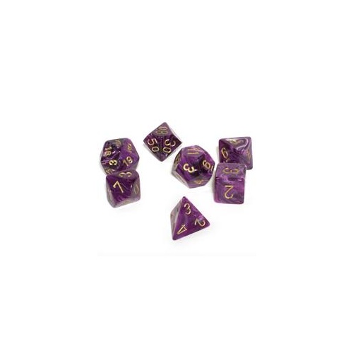 Vortex Purple/GoldPolyhedral Roleplaying Dice Set (7)