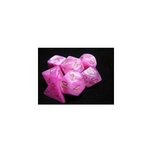 Vortex Pink/Gold Polyhedral Roleplaying Dice Set (7)