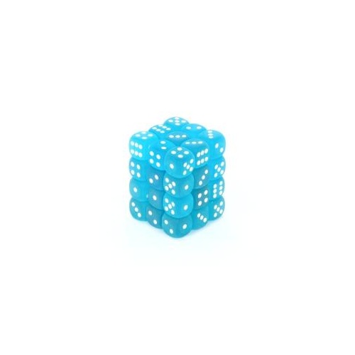 Frosted 12mm D6 Blue/White (36)