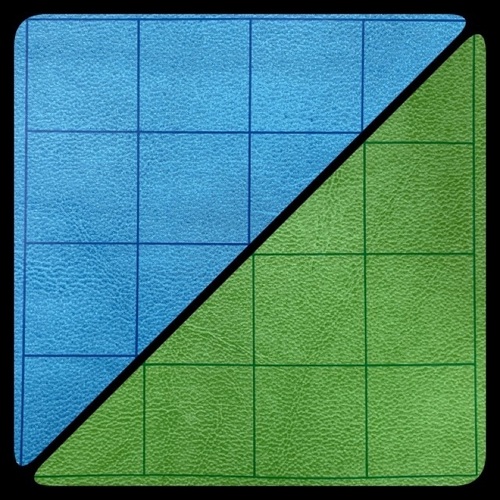 Battlemat™ 1” Reversible Blue-Green Squares 