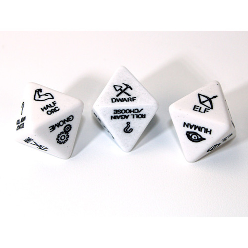 Chessex Custom Dice 3rd Edition Race d8 (Custom engraved)