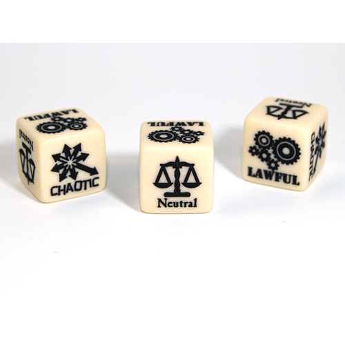 Chessex Custom Dice: Alignment Lawful/ Chaotic d6 (Custom Engraved)
