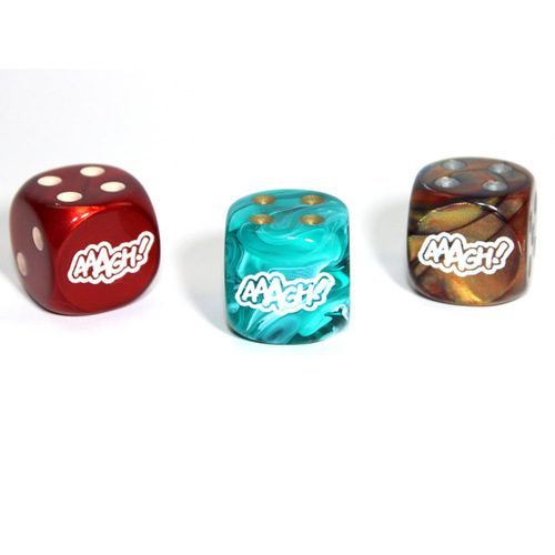 Chessex Custom Dice AAAGH! d6 d6 (Custom engraved)