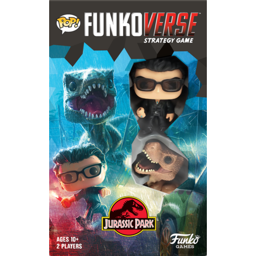 Funkoverse Strategy Board Game: Jurassic Park Dr. Malcolm & T.Rex